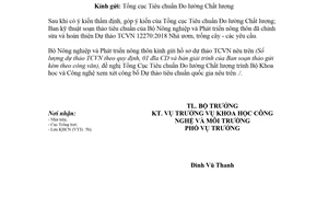 Công văn 7038/BNN-KHCN 2018 công bố tiêu chuẩn quốc gia nhà ươm trồng cây