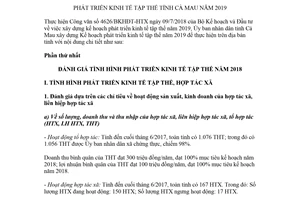 Kế hoạch 87/KH-UBND 2018 phát triển kinh tế tập thể Cà Mau 2019