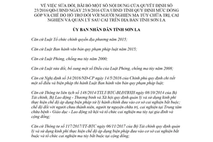 Quyết định 26/2018/QĐ-UBND quy định mức đóng góp chế độ hỗ trợ người nghiện ma túy Sơn La