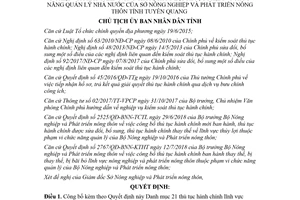 Quyết định 887/QĐ-UBND 2018 thủ tục hành chính nông nghiệp Sở Nông nghiệp Tuyên Quang