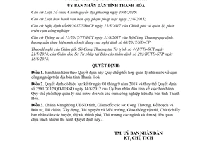 Quyết định 26/2018/QĐ-UBND quy chế quản lý nhà nước về cụm công nghiệp Thanh Hoá