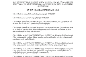 Quyết định 25/2018/QĐ-UBND nhiệm vụ khoa học sử dụng ngân sách nhà nước Quảng Ngãi