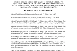 Quyết định 31/2018/QĐ-UBND chức năng nhiệm vụ cơ cấu Văn phòng Ủy ban tỉnh Bình Phước