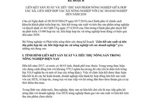 Kế hoạch 6390/KH-BNN-KTHT 2018 liên kết sản xuất tiêu thụ sản phẩm giữa hợp tác xã doanh nghiệp