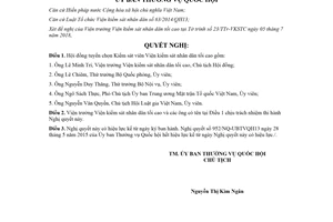 Nghị quyết 567/NQ-UBTVQH14 2018 hội đồng tuyển chọn Kiểm sát viên Viện kiểm sát nhân dân tối cao