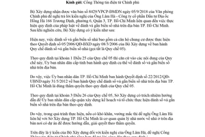 Công văn 215/BXD-QLN 2018 quy định đánh và gắn biển số nhà trên địa bàn thành phố Hồ Chí Minh