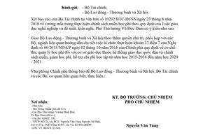 Công văn 9034/VPCP-KGVX 2018 chính sách miễn học phí theo quy định Luật giáo dục nghề nghiệp