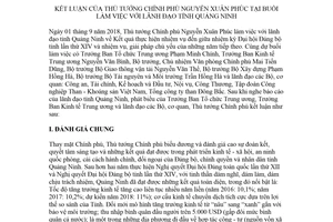 Thông báo 371/TB-VPCP 2018 kết luận Thủ tướng tại buổi làm việc với lãnh đạo tỉnh Quảng Ninh