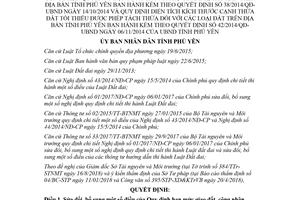 Quyết định 38/2018/QĐ-UBND hạn mức giao đất công nhận quyền sử dụng đất hộ gia đình Phú Yên