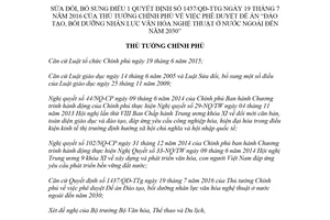 Quyết định 1240/QĐ-TTg 2018 Đào tạo bồi dưỡng nhân lực văn hóa nghệ thuật ở nước ngoài