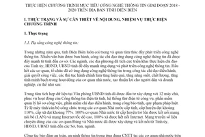 Kế hoạch 2343/KH-UBND 2018 Chương trình công nghệ thông tin Điện Biên
