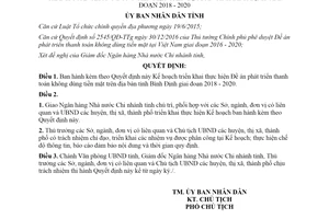 Quyết định 3126/QĐ-UBND 2018 phát triển thanh toán không dùng tiền mặt Bình Định 2018 2020