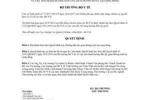 Quyết định 6437/QĐ-BYT 2018 Hướng dẫn tẩy giun đường ruột tại cộng đồng