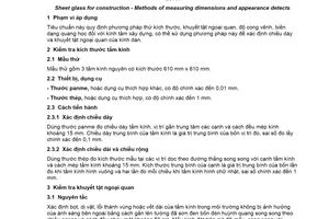 Tiêu chuẩn quốc gia TCVN 7219:2018 về Kính tấm xây dựng - Phương pháp xác định kích thước và khuyết tật ngoại quan