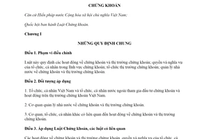 Luật Chứng khoán 2019