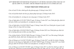 Quyết định 39/2018/QĐ-UBND quản lý sử dụng tài sản công trong cơ quan đơn vị Lào Cai