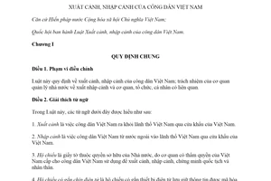 Luật Xuất cảnh nhập cảnh của công dân Việt Nam 2019