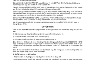 Quyết định 3224/QĐ-UBND 2018 Kế hoạch sử dụng đất huyện Thoại Sơn An Giang 2019