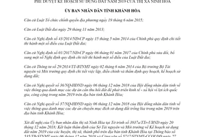 Quyết định 4109/QĐ-UBND 2018 Kế hoạch sử dụng đất thị xã Ninh Hòa Khánh Hòa 2019