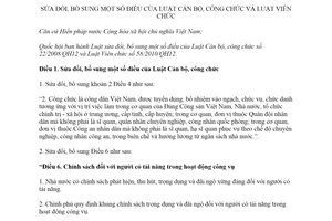 Luật cán bộ công chức và luật viên chức sửa đổi 2019