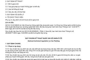 Quy chuẩn kỹ thuật quốc gia QCVN 13:2018/BXD về Gara ô-tô
