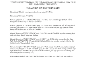 Quyết định 652/QĐ-UBND 2019 đơn giá cây chè giống bằng phương pháp giâm cành Thái Nguyên