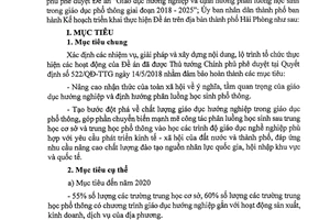 Kế hoạch 126/KH-UBND 2019 Đề án Giáo dục hướng nghiệp giáo dục phổ thông Hải Phòng
