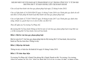 Circular 12/2019/TT-BYT annulment of certain legislative documents in health sector promulgated