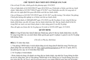 Quyết định 1606/QĐ-UBND 2019 công bố thủ tục hành chính quản lý của Sở Tư pháp Quảng Nam