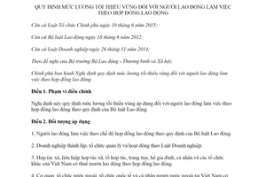 Nghị định 90/2019/NĐ-CP mức lương tối thiểu vùng