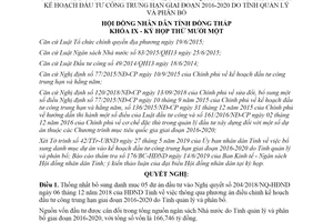Nghị quyết 252/2019/NQ-HĐND bổ sung Nghị quyết 204/2018/NQ-HĐND Đồng Tháp