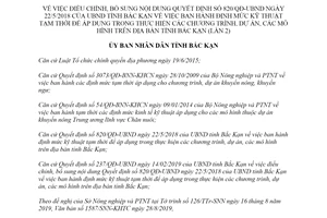 Quyết định 1528/QĐ-UBND 2019 điều chỉnh Quyết định 820/QĐ-UBND tỉnh Bắc Kạn