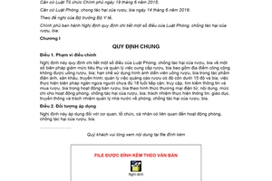 Nghị định 24/2020/NĐ-CP hướng dẫn Luật phòng chống tác hại của rượu bia