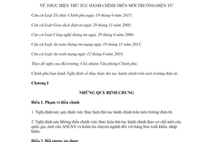 Nghị định 45/2020/NĐ-CP thực hiện thủ tục hành chính trên môi trường điện tử