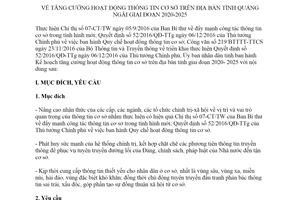 Kế hoạch 135/KH-UBND 2019 tăng cường hoạt động thông tin cơ sở trên địa bàn tỉnh Quảng Ngãi