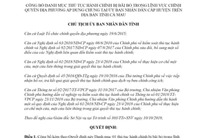 Quyết định 1753/QĐ-UBND 2019 thủ tục hành chính lĩnh vực Chính quyền địa phương tỉnh Cà Mau