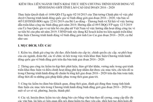 Kế hoạch 309/KH-UBND 2019 kiểm tra liên ngành về bình đẳng giới tỉnh Lào Cai