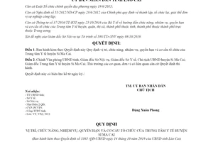 Quyết định 3365/QĐ-UBND 2019 chức năng nhiệm vụ Trung tâm Y tế huyện Si Ma Cai tỉnh Lào Cai