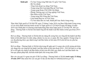 Công văn 4219/LĐTBXH-BHXH 2019 tổng kết thi hành Luật Bảo hiểm xã hội giai đoạn 2016 2019