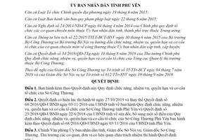 Quyết định 39/2019/QĐ-UBND quy định chức năng nhiệm vụ của Sở Công Thương tỉnh Phú Yên