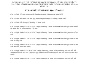 Quyết định 27/2019/QĐ-UBND xác định nghĩa vụ tài chính đất đai của người sử dụng đất Vũng Tàu