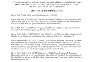 Quyết định 1885/QĐ-UBND 2019 thủ tục hành chính lĩnh vực Bảo trợ xã hội Sở Lao động Cà Mau