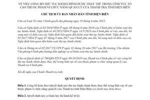 Quyết định 1066/QĐ-UBND 2019 công bố thủ tục hành chính lĩnh vực tố cáo Thanh tra Điện Biên