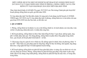 Kế hoạch 243/KH-UBND 2019 điều chỉnh Kế hoạch 109/KH-UBND thiên tai tìm kiếm cứu nạn Yên Bái