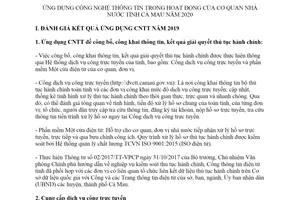 Kế hoạch 135/KH-UBND 2019 ứng dụng công nghệ thông tin cơ quan nhà nước tỉnh Cà Mau