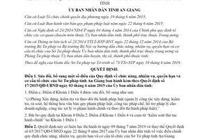 Quyết định 18/2019/QĐ-UBND sửa đổi Quy định chức năng nhiệm vụ Sở Tư pháp tỉnh An Giang