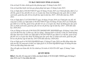 Quyết định 31/2019/QĐ-UBND sửa đổi Quyết định 58/2016/QĐ-UBND tỉnh An Giang