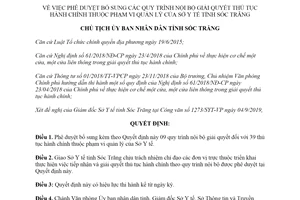 Quyết định 2579/QĐ-UBND 2019 quy trình giải quyết thủ tục hành chính Sở Y tế tỉnh Sóc Trăng