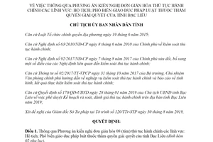 Quyết định 1684/QĐ-UBND 2019 đơn giản hóa thủ tục hành chính lĩnh vực Hộ tịch tỉnh Bạc Liêu