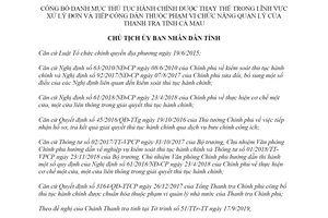 Quyết định 1591/QĐ-UBND 2019 công bố thủ tục hành chính về Xử lý đơn Thanh tra tỉnh Cà Mau